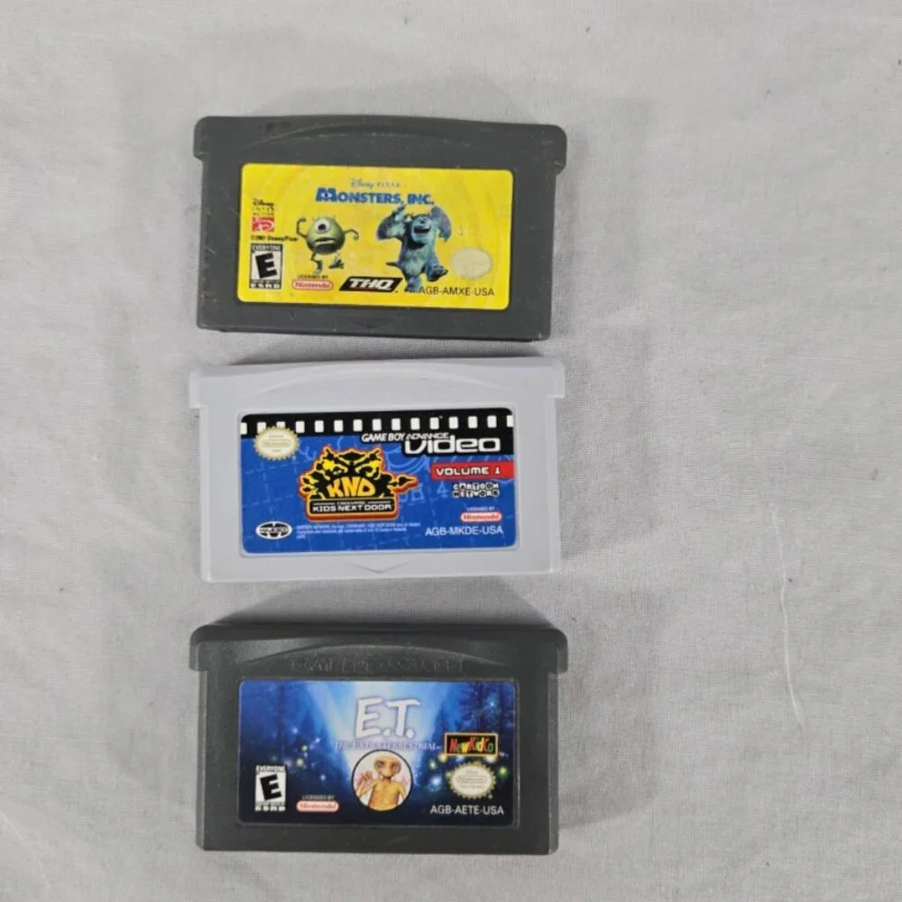 Nintendo Game Boy Advance Game Lot Of 3 Monster Inc Kids Next Door ET E.T Tested